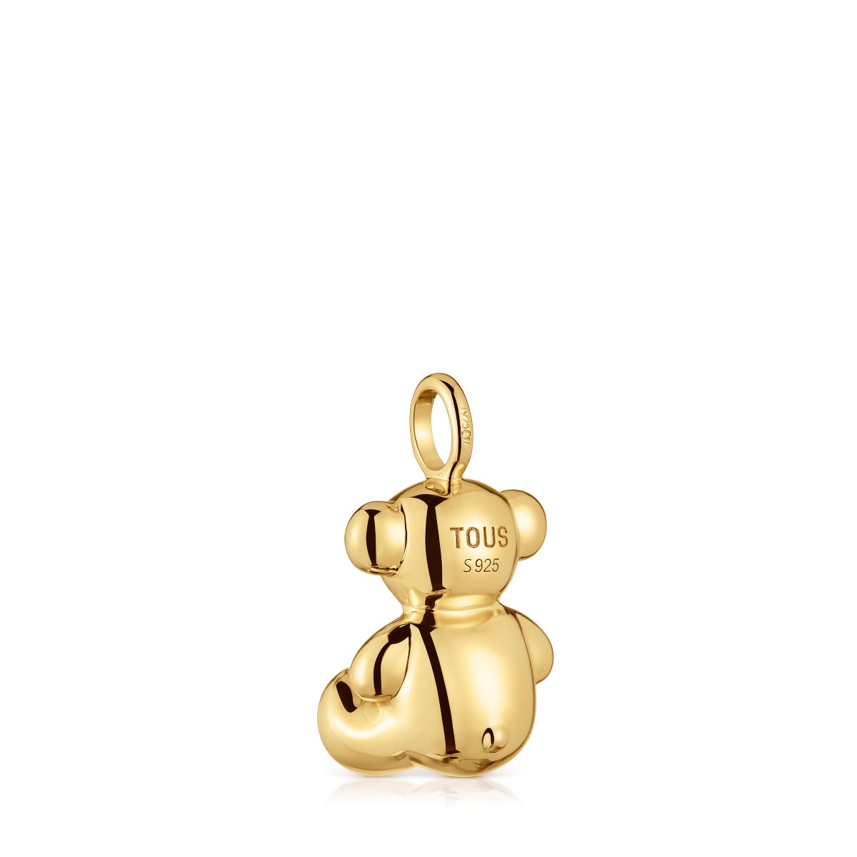 Medium bear Pendant, with 18 kt gold plating over silver and amethyst Bold Bear