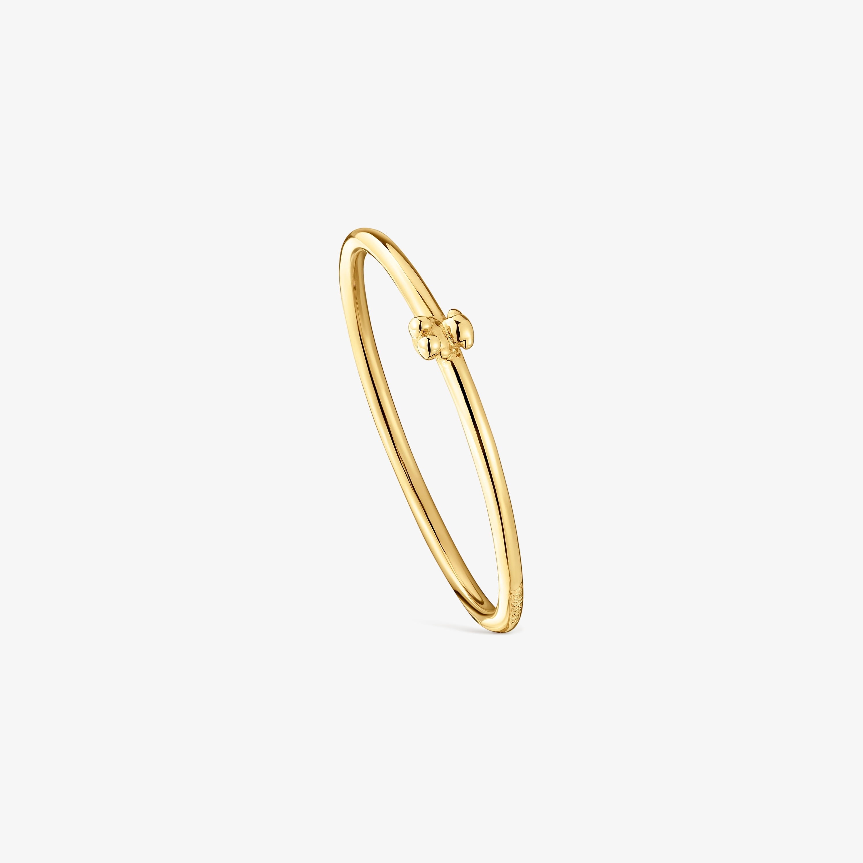 18K solid gold and Bear charm Ring Bold