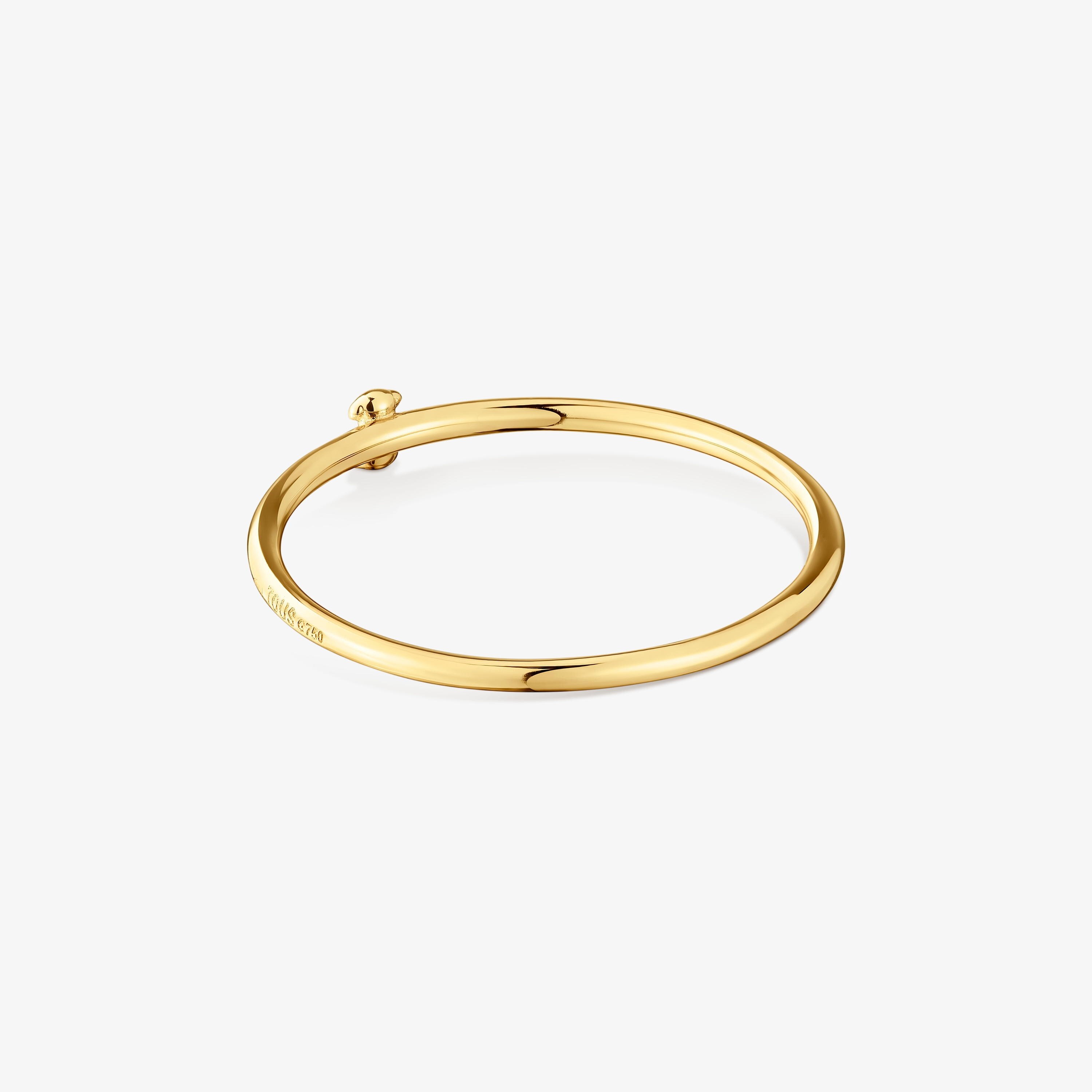 18K solid gold and Bear charm Ring Bold