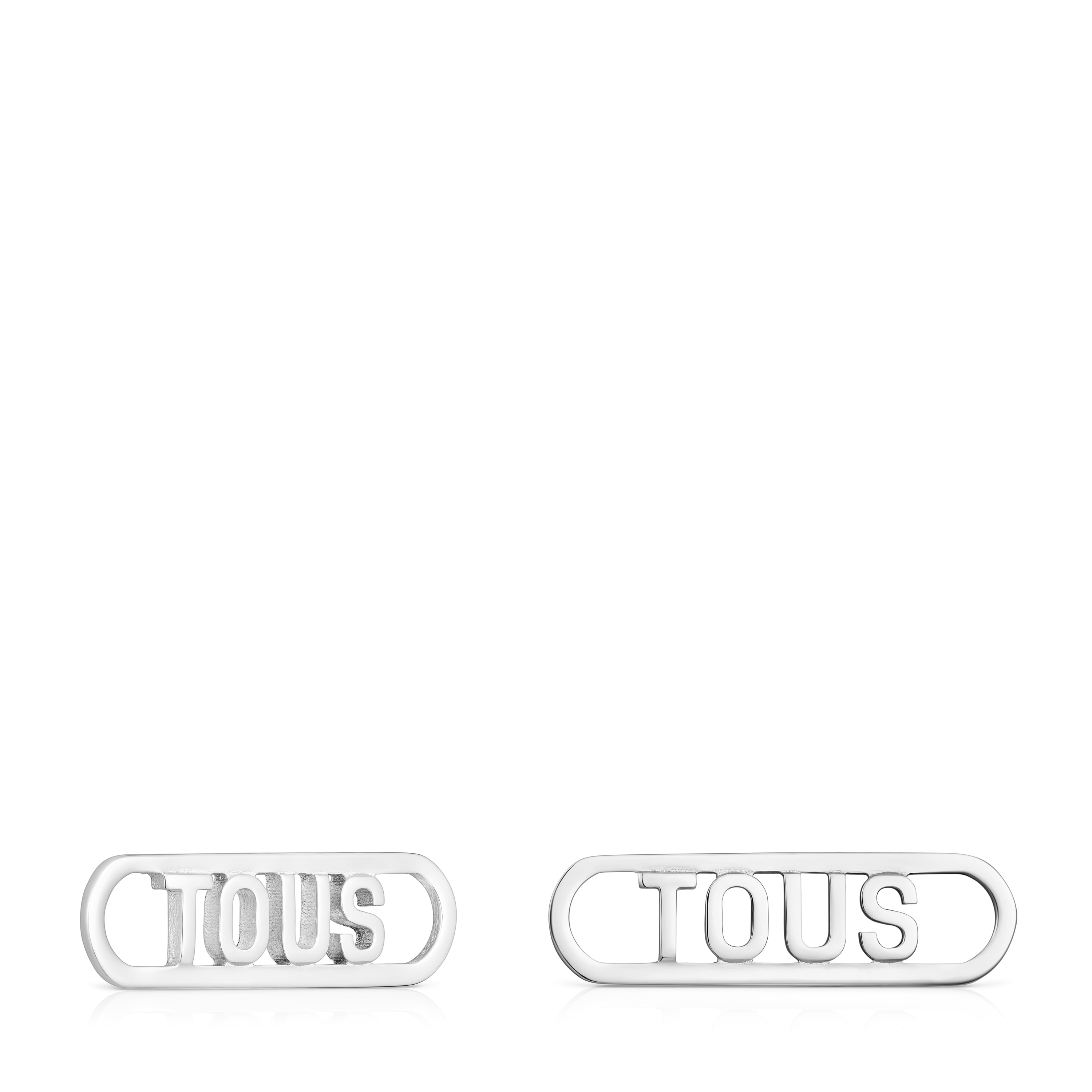 Set of two silver TOUS Steps Sneaker pins