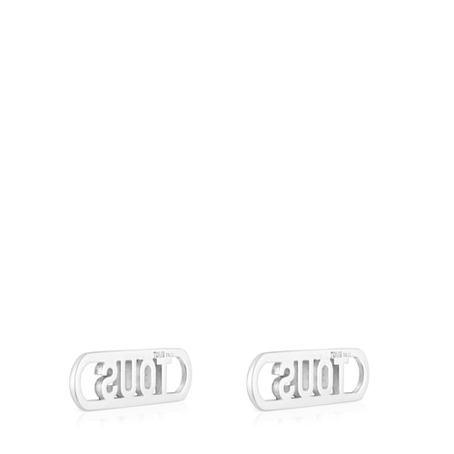 Set of two silver TOUS Steps Sneaker pins