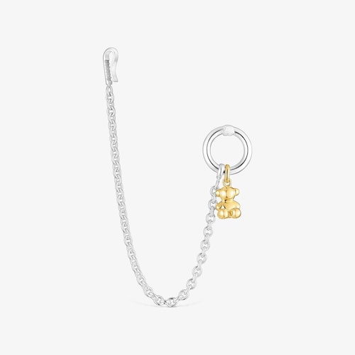 Set of two silver and silver vermeil TOUS Steps Charms with silver chain