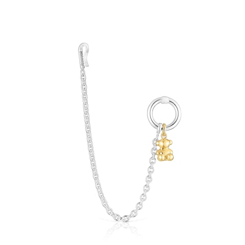 Set of two silver and silver vermeil TOUS Steps Charms with silver chain