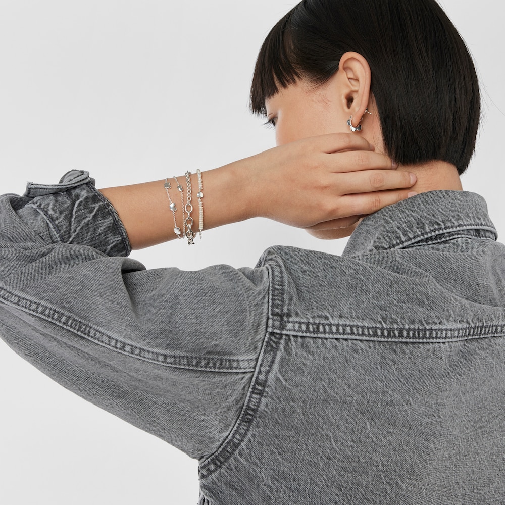 Silver Bold Motif motif Bracelet