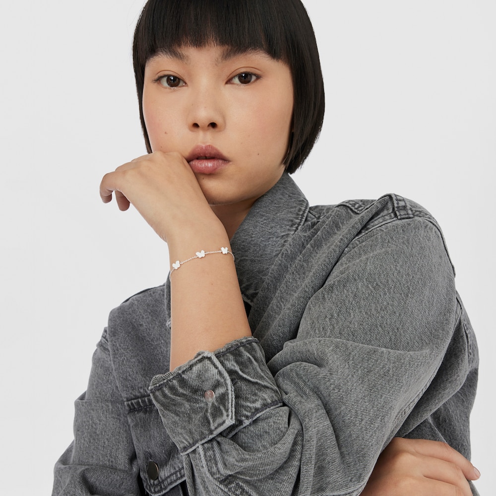 Silver Bold Motif motif Bracelet