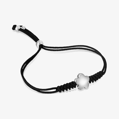 Pulsera de nylon con motivo flor de plata Bold Motif
