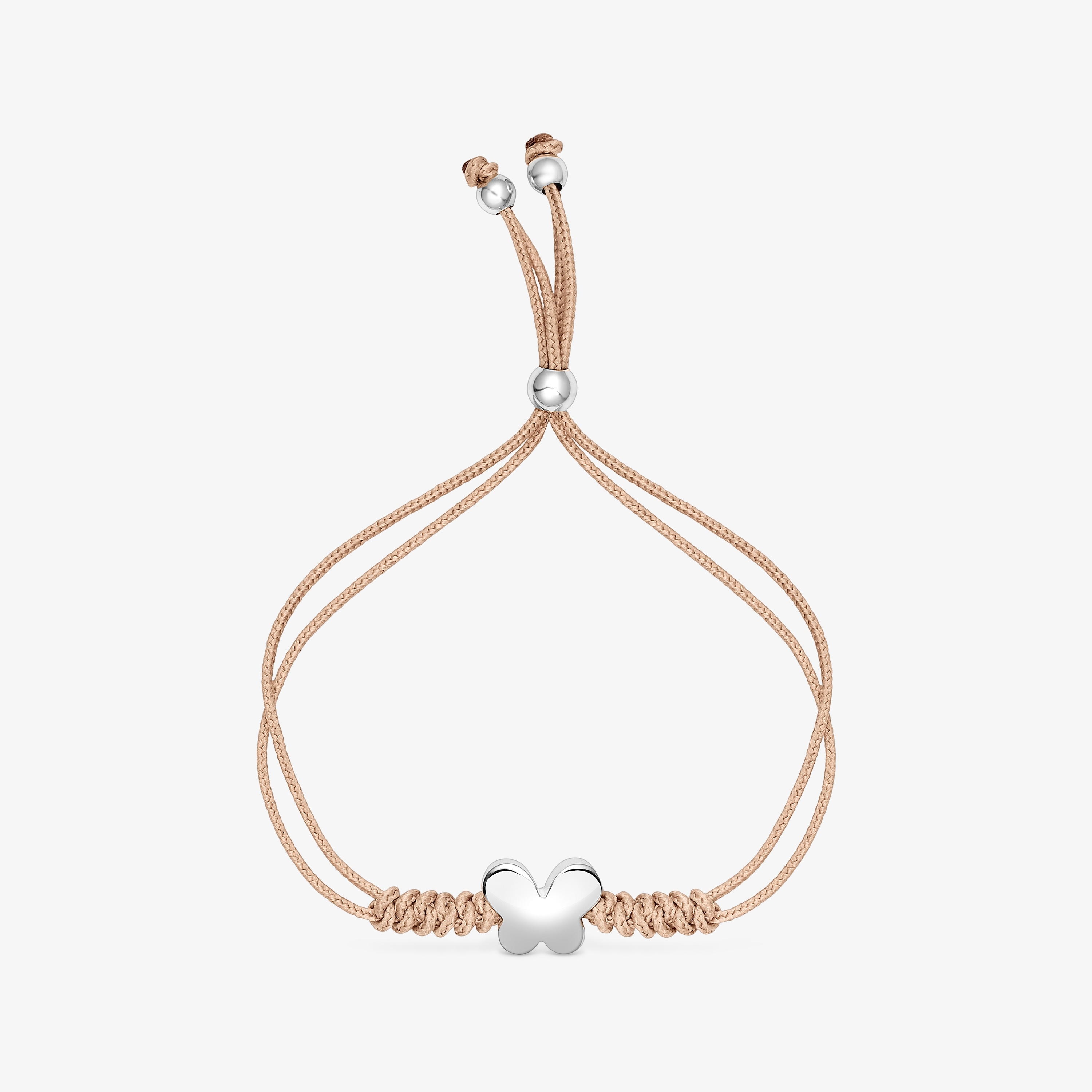 Nylon Bold Motif Bracelet with silver butterfly motif