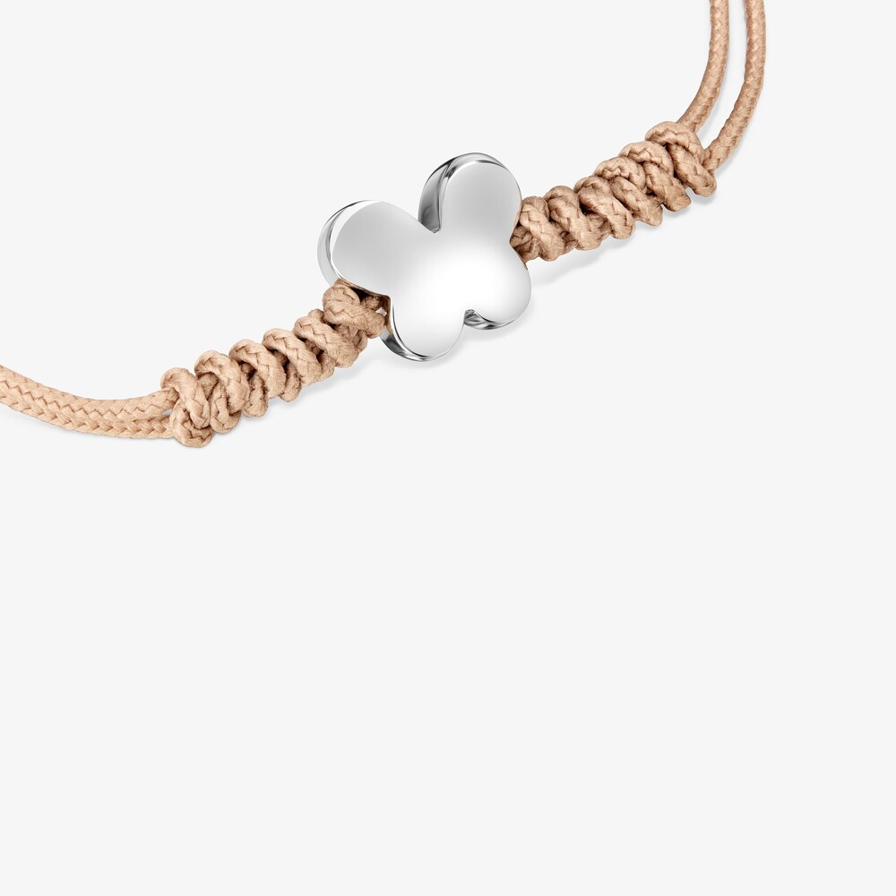 Pulsera de nylon con motivo mariposa de plata Bold Motif