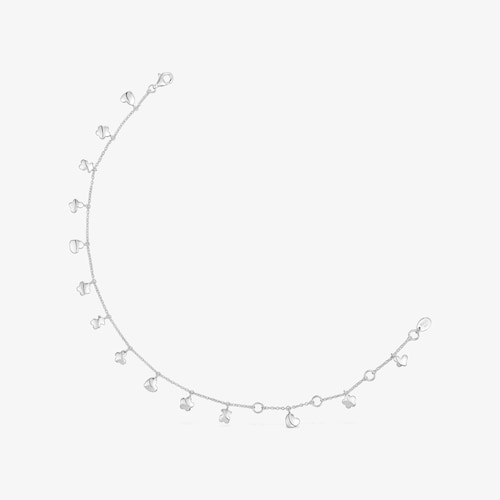 Tobillera de plata motivos Bold Motif