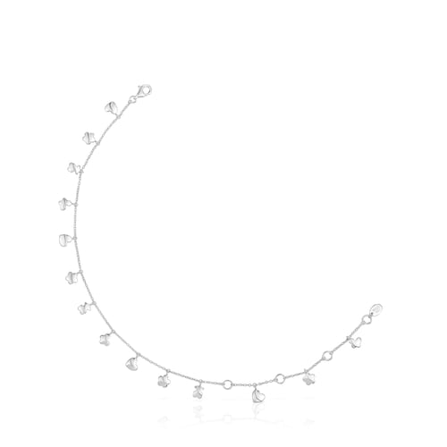 Silver Bold Motif Anklet with motifs