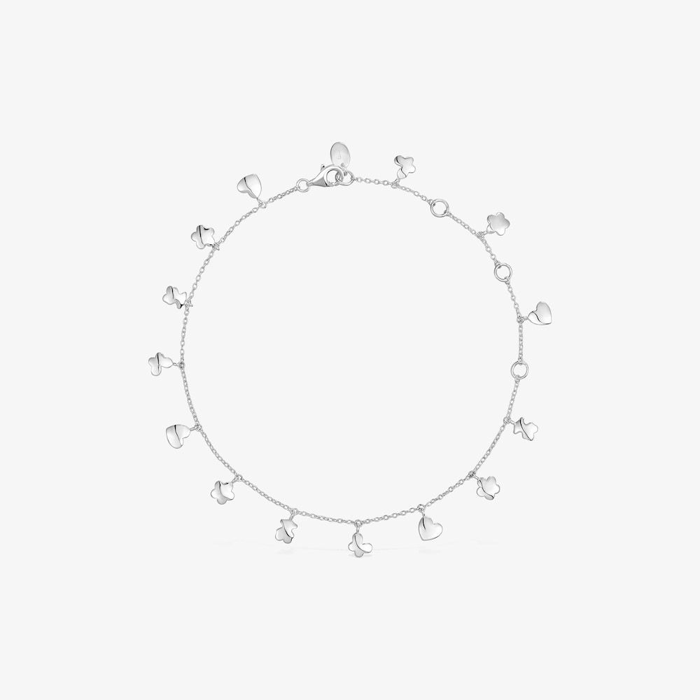 Tobillera de plata motivos Bold Motif