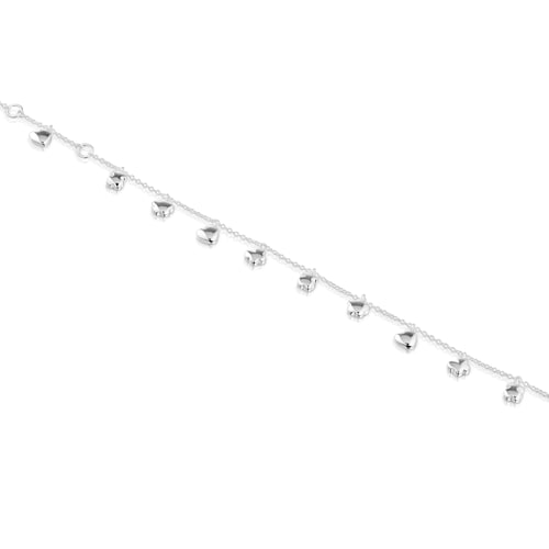 Silver Bold Motif Anklet with motifs