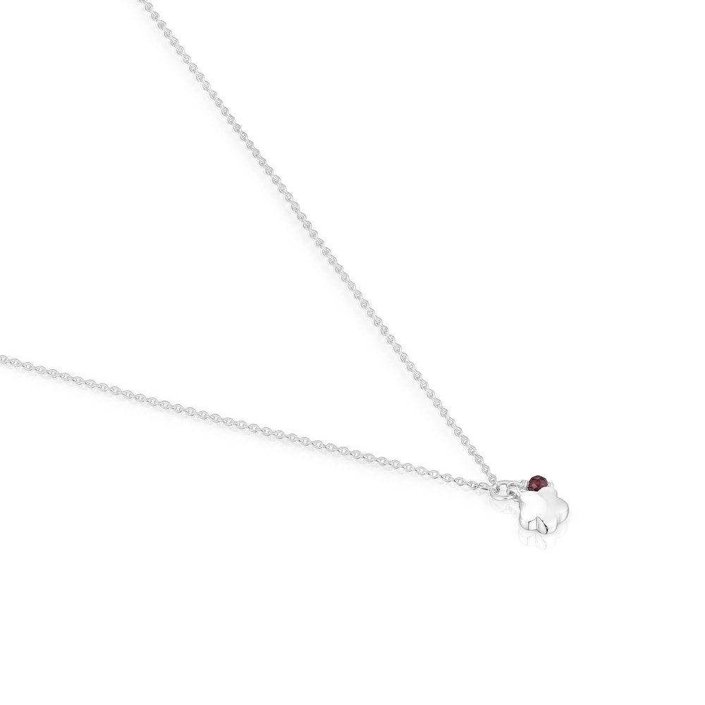 Collar de plata y rodolita flor Bold Motif image number 2