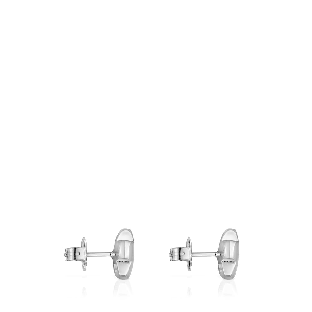 Pendientes de plata flor Bold Motif image number 1