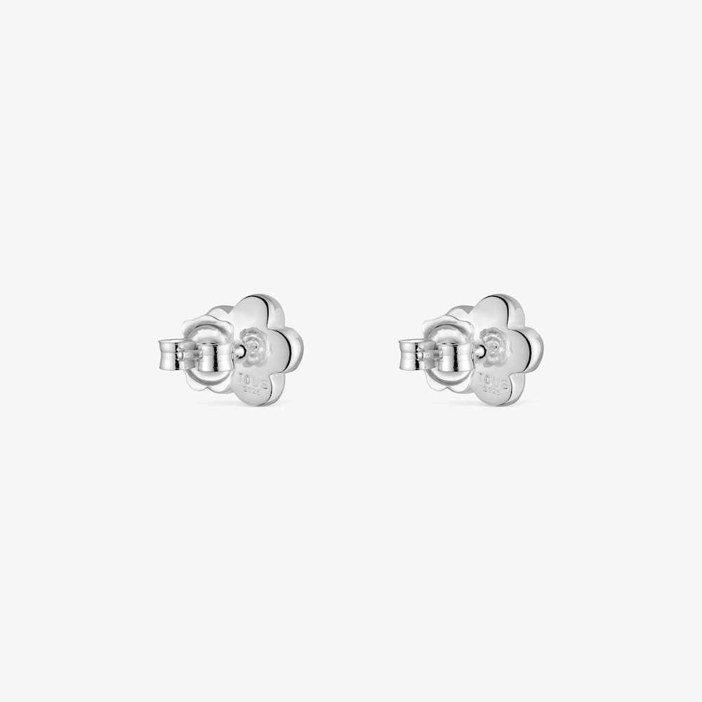 Pendientes de plata flor Bold Motif