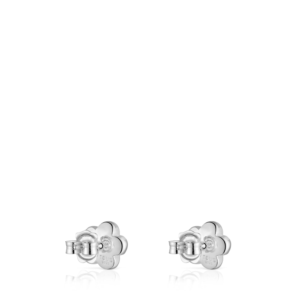 Pendientes de plata flor Bold Motif image number 2