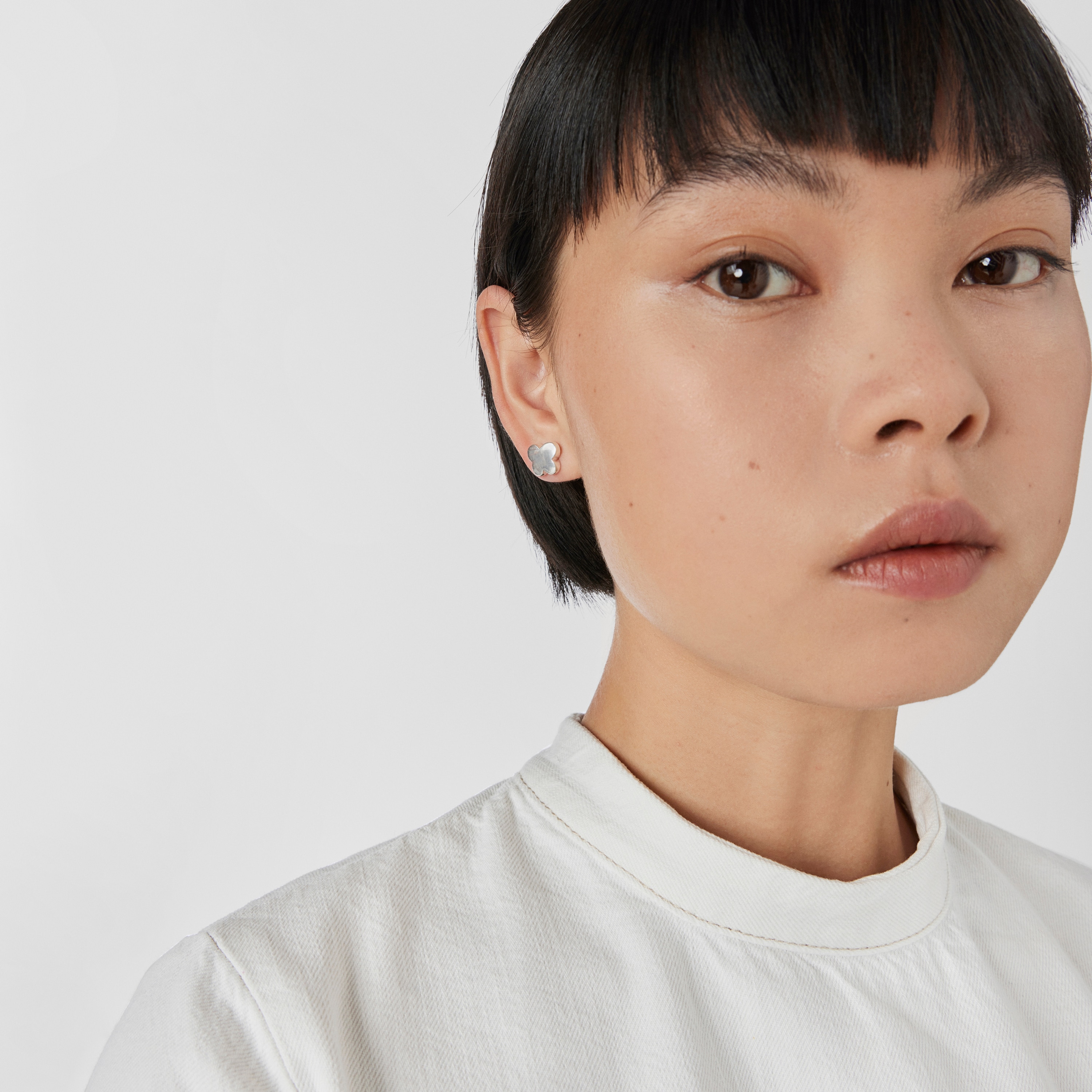 Silver Bold Motif butterfly Earrings