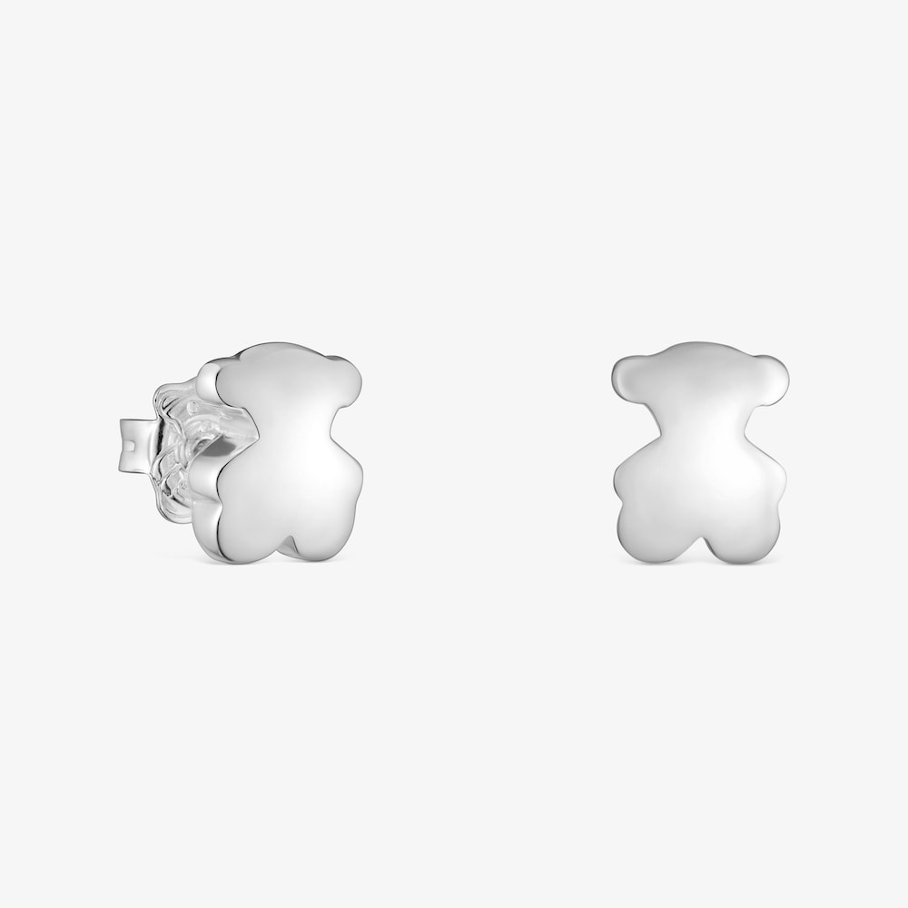 Pendientes de plata oso Bold Motif