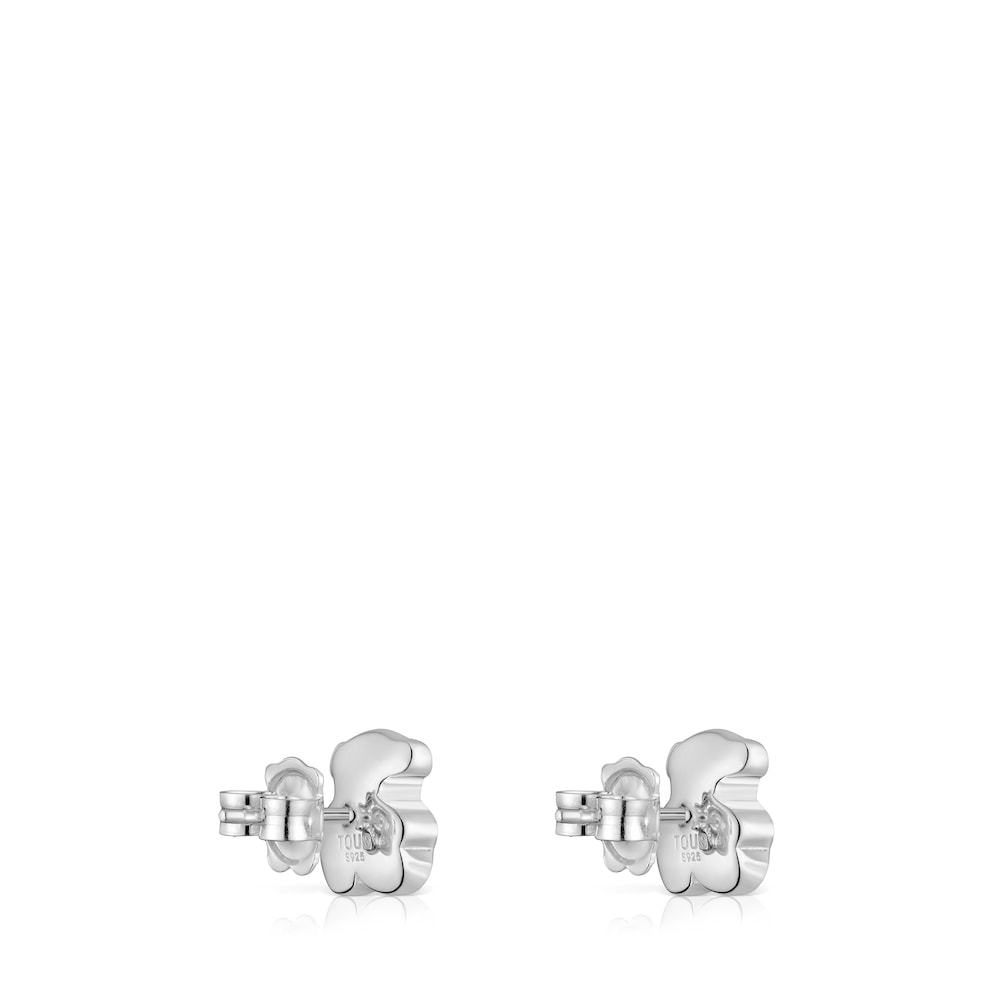 Pendientes de plata oso Bold Motif image number 2