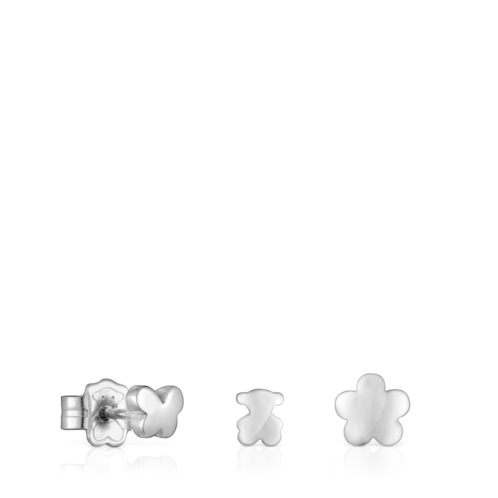 Pack de tres pendientes de plata motivos Bold Motif image number 0