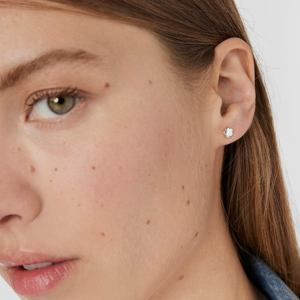 Pack de tres aretes de plata motivos Bold Motif