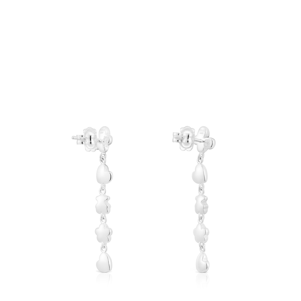 Pendientes largos de plata motivos Bold Motif image number 2