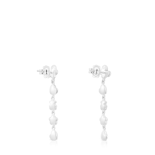 Large silver Bold Motif Earrings with motifs