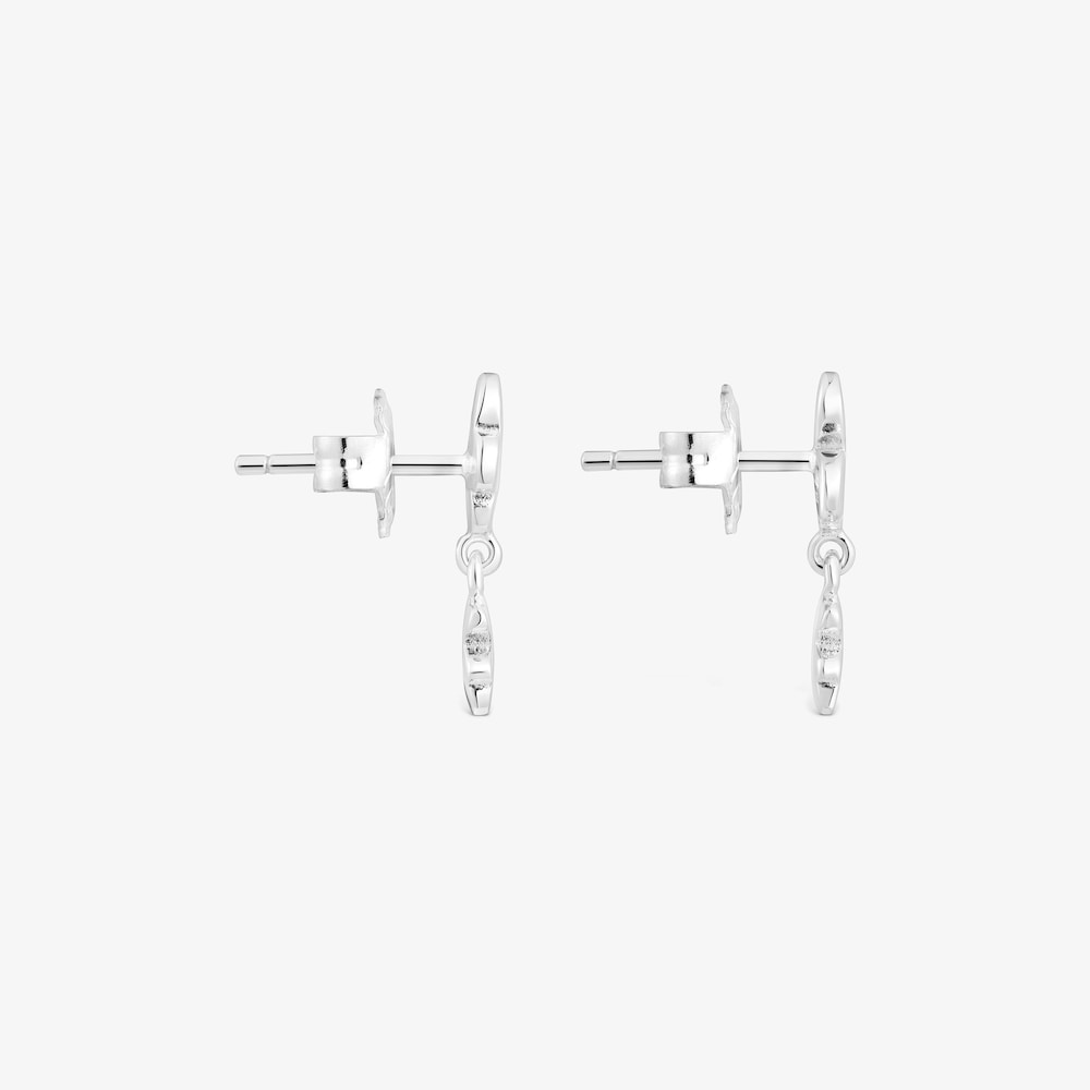 Pendientes de plata mariposa y oso Bold Motif