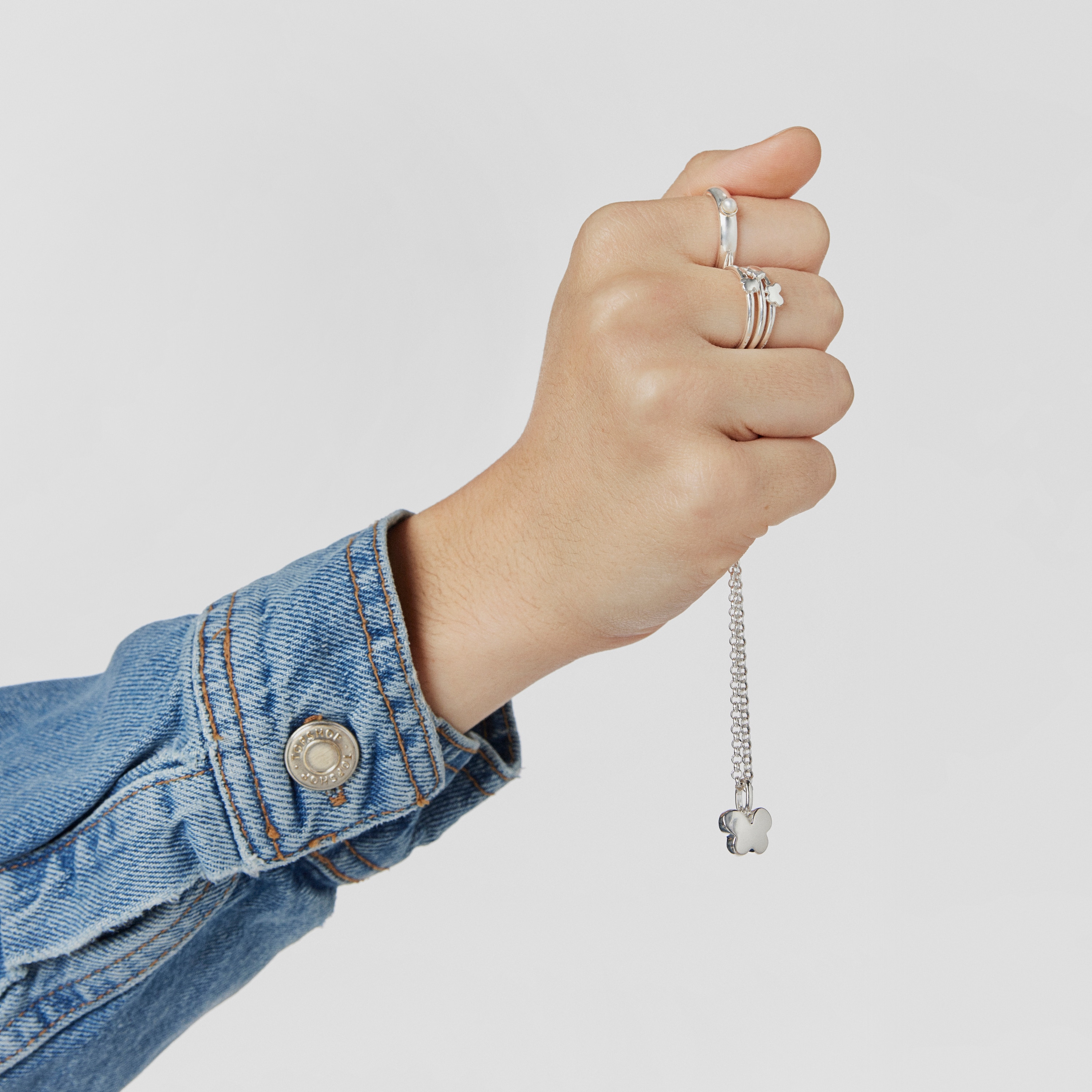 Silver Bold Motif butterfly Pendant