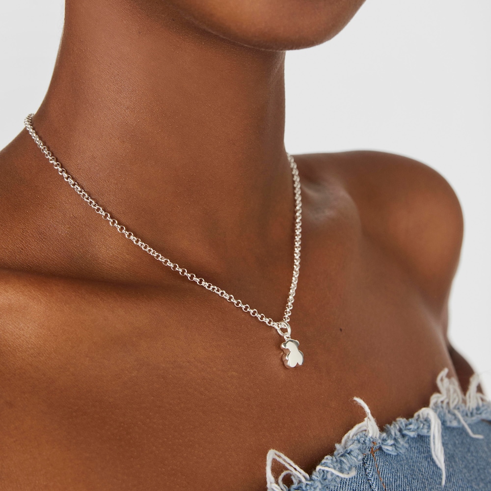 Colgante de plata oso Bold Motif