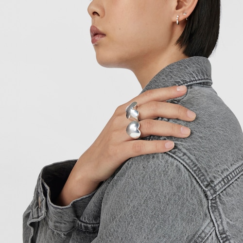 Anillo sello de plata corazón Bold Motif