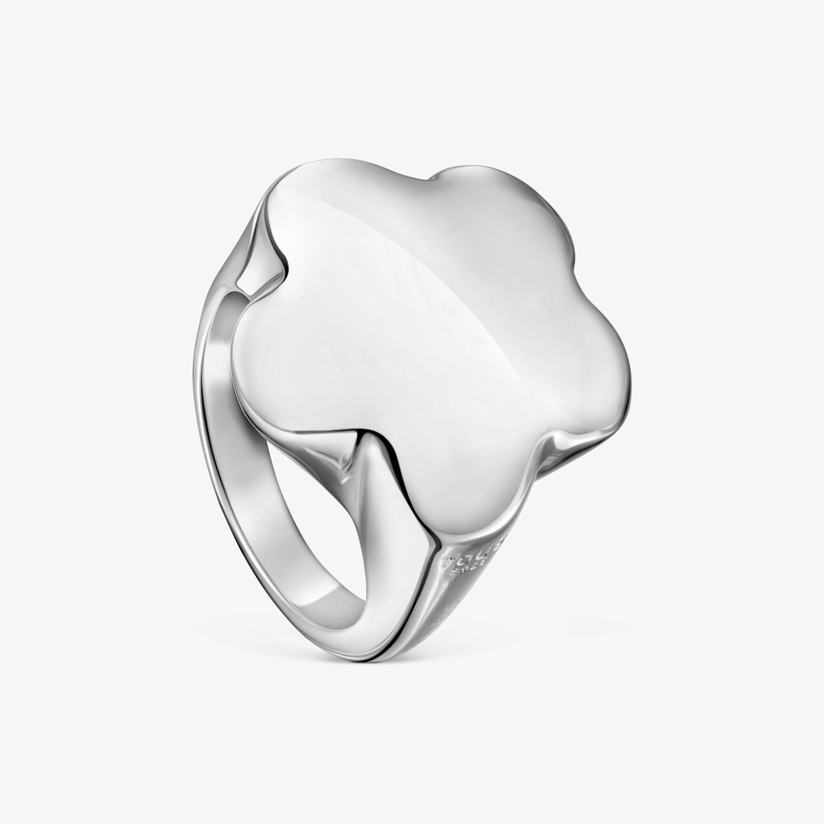 Tous - Anillo Sello De Plata Flor Bold Motif Talla 10