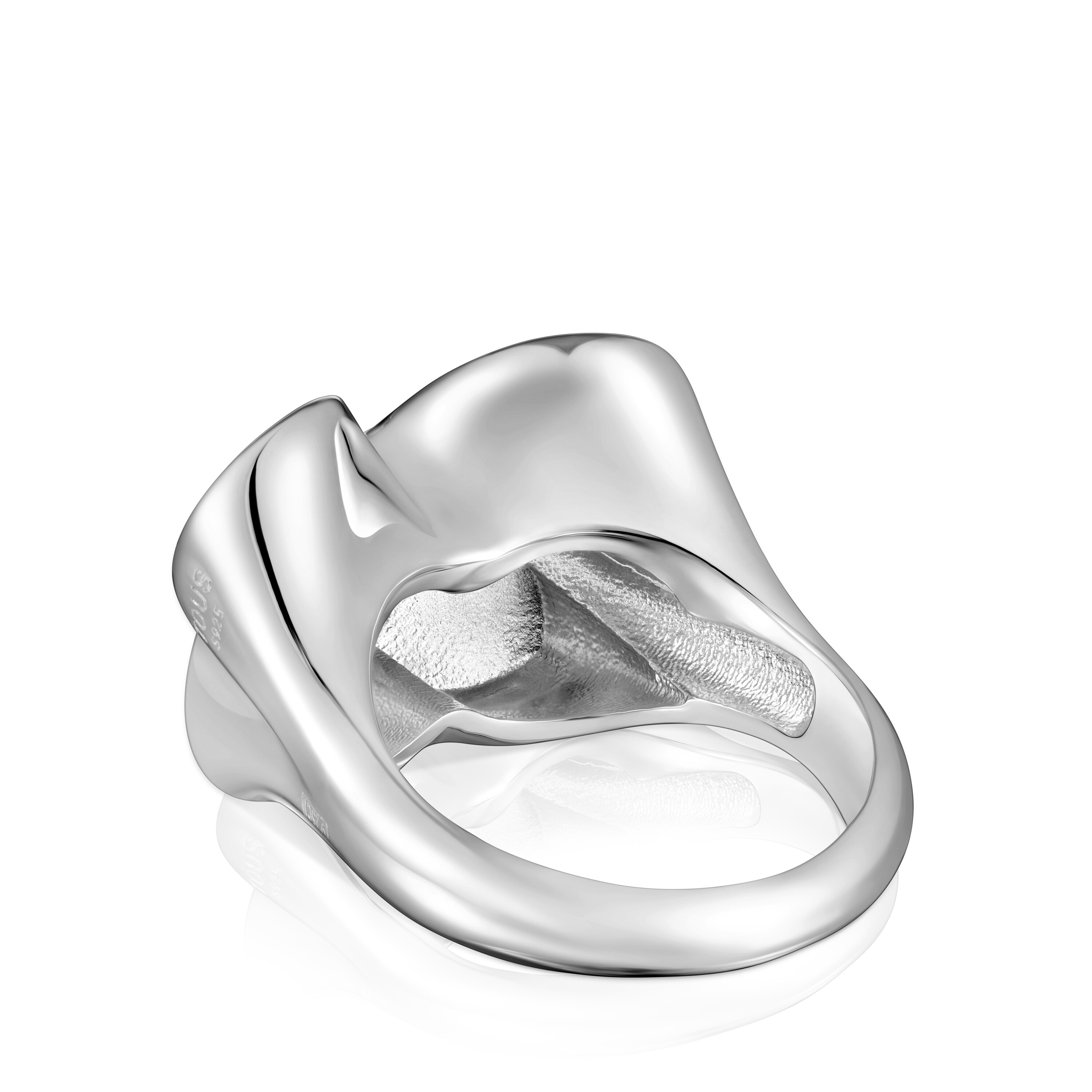 Silver Bold Motif butterfly Signet ring