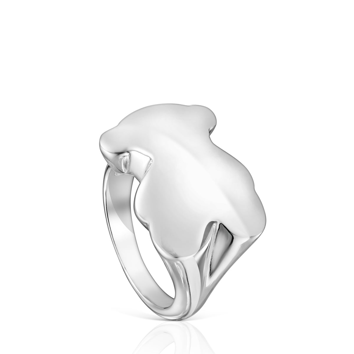 Tous - Anillo Sello De Plata Oso Bold Motif Talla 12