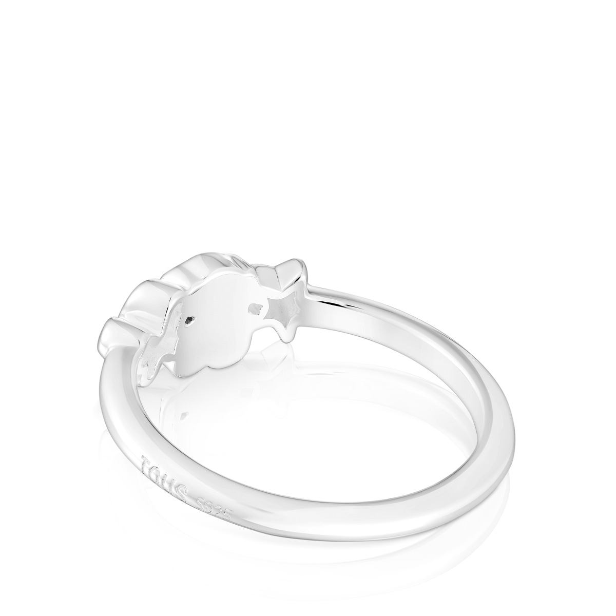 Anillo de plata y amazonita oso Bold Motif