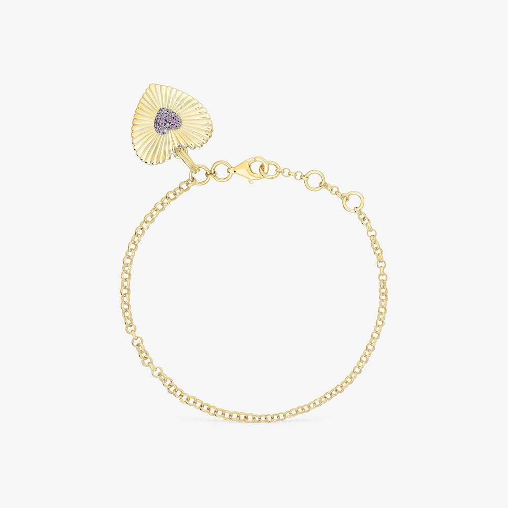 &Beta;&rho;&alpha;&chi;&iota;ό&lambda;&iota; &mu;&epsilon; &kappa;&alpha;&rho;&delta;&iota;ά Iris Motif &alpha;&pi;ό &alpha;&sigma;ή&mu;&iota; vermeil &mu;&epsilon; &rho;&omicron;&delta;&omicron;&lambda;ί&tau;&eta;