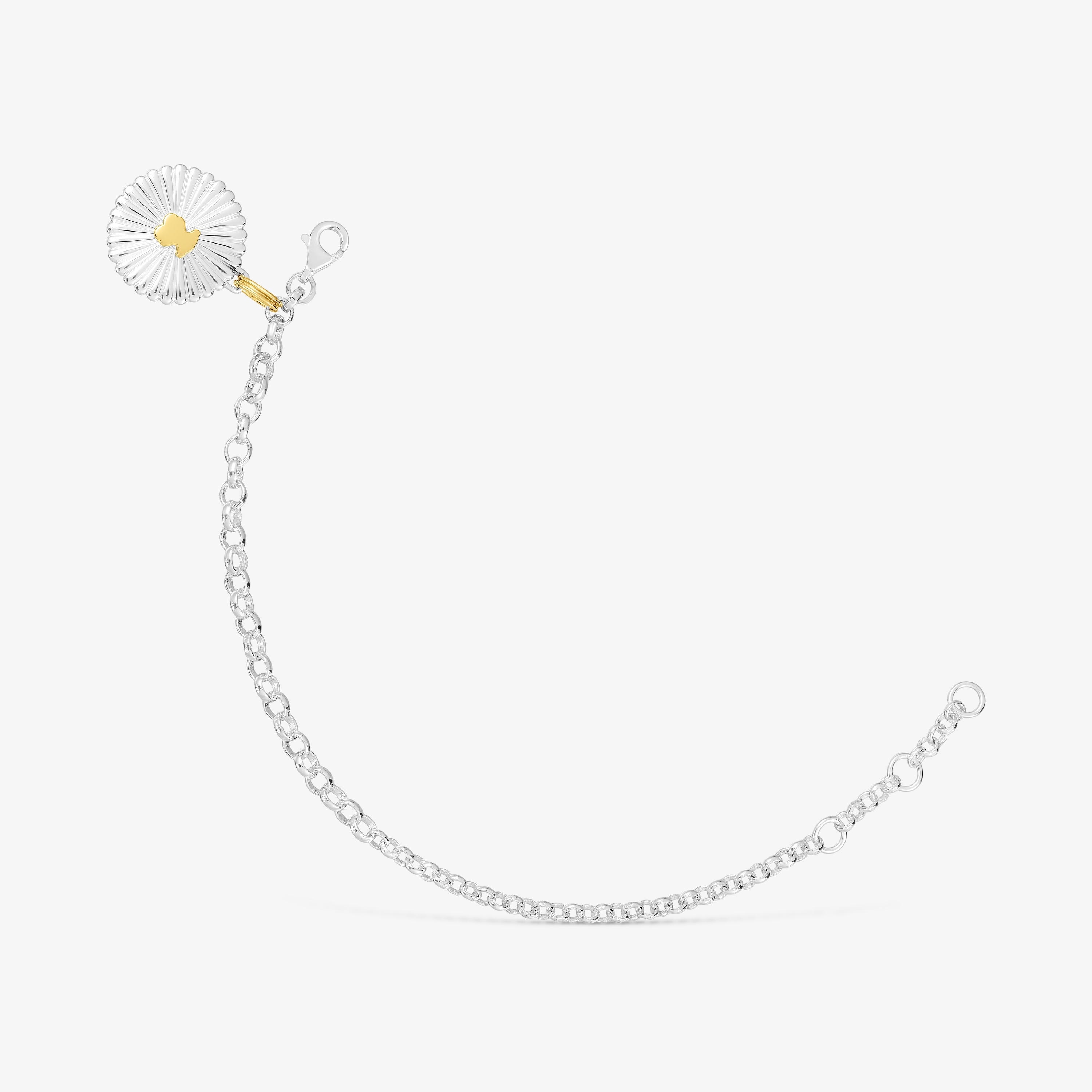 Silver and silver vermeil bear Bracelet Iris Motif