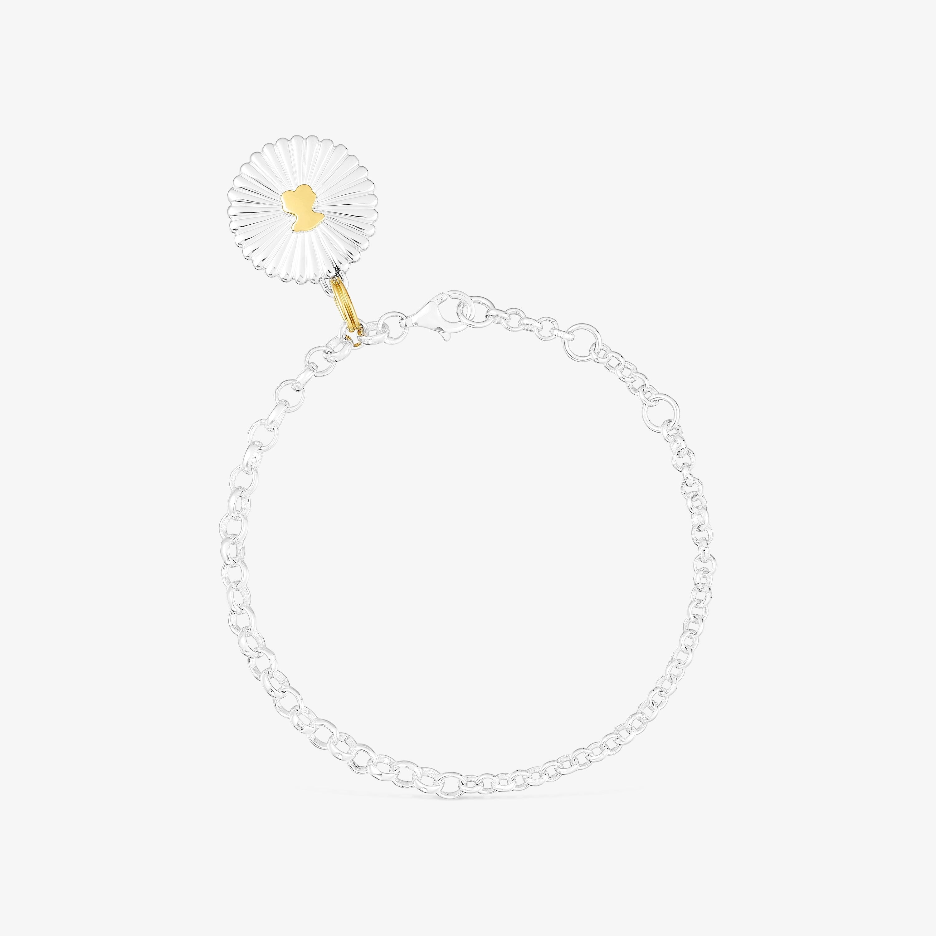 Silver and silver vermeil bear Bracelet Iris Motif