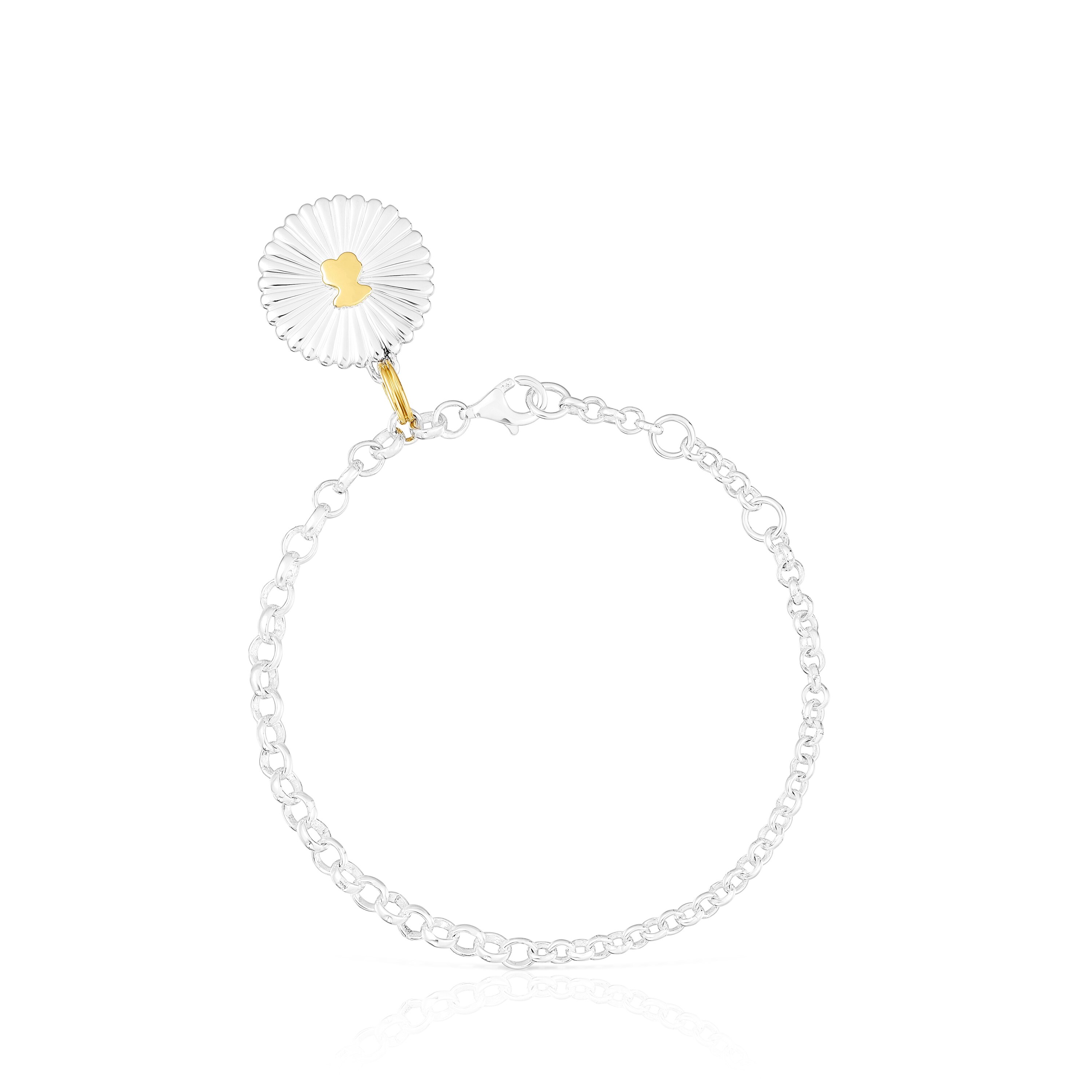 Silver and silver vermeil bear Bracelet Iris Motif