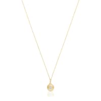 Iris Motif gold Necklace with diamonds