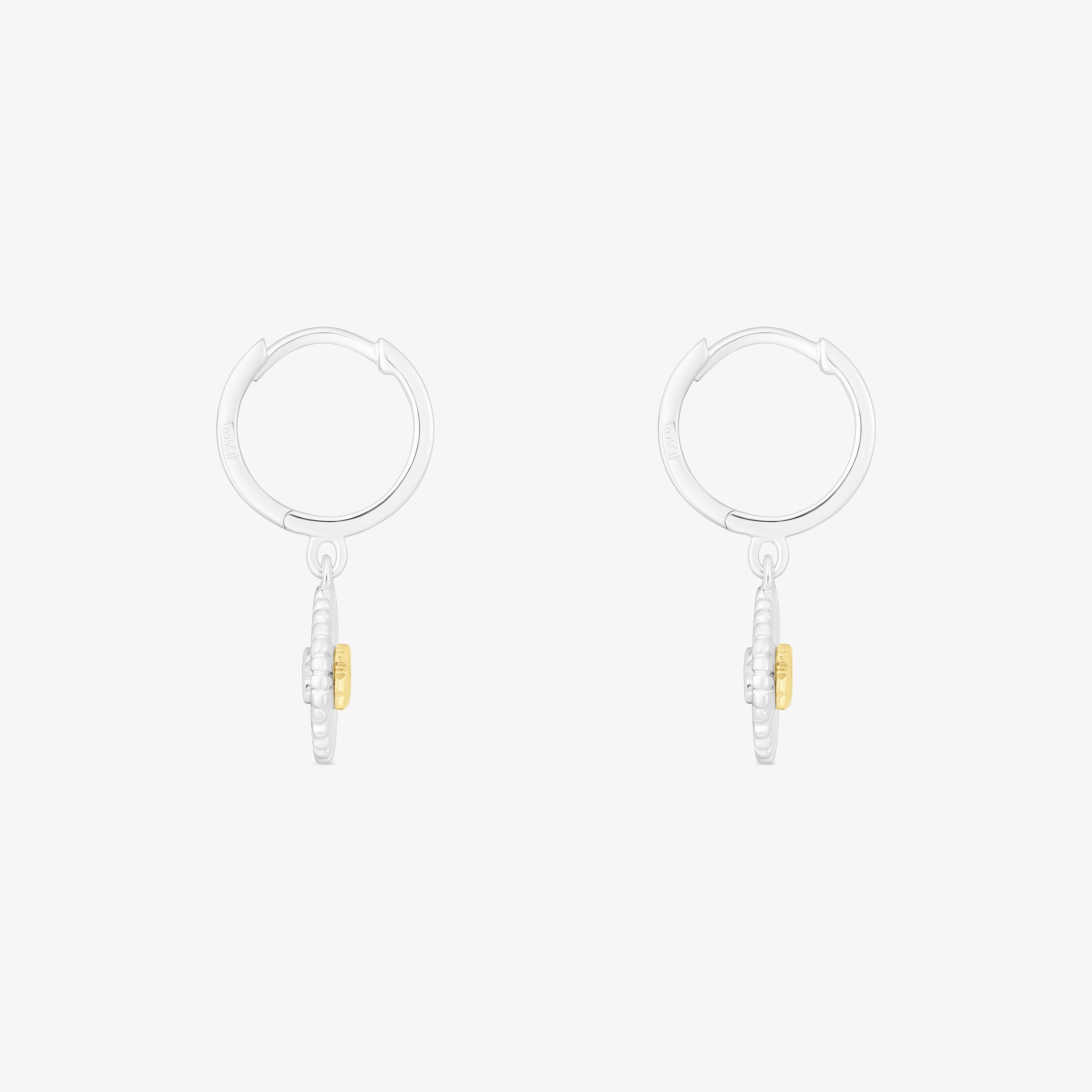 Silver and silver vermeil Hoop earrings Iris Motif