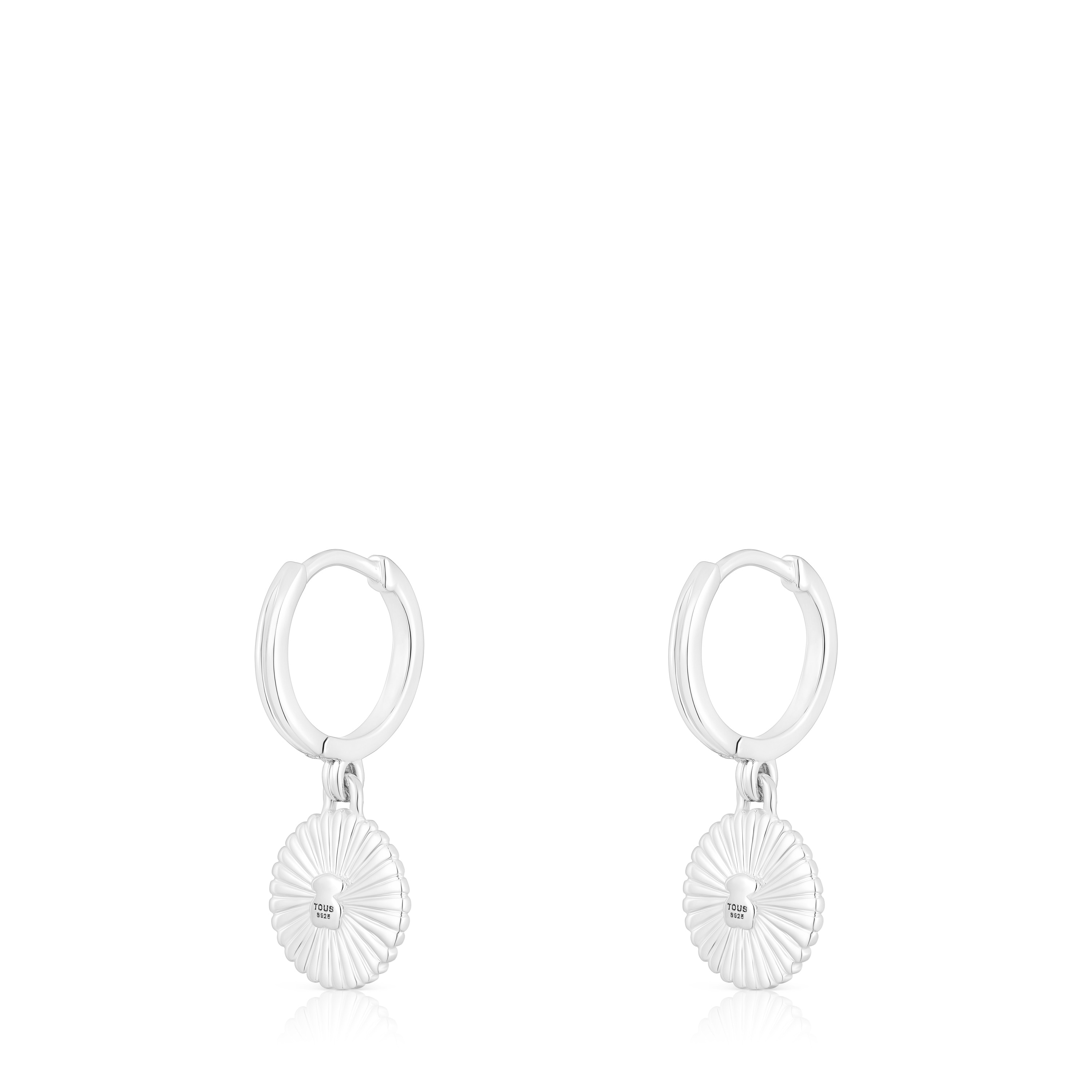 Silver and silver vermeil Hoop earrings Iris Motif