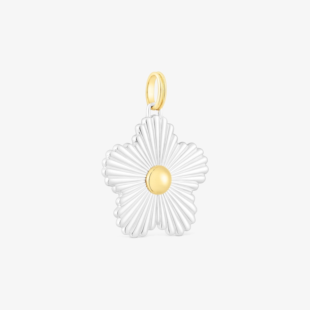 Colgante bicolor flor Iris Motif