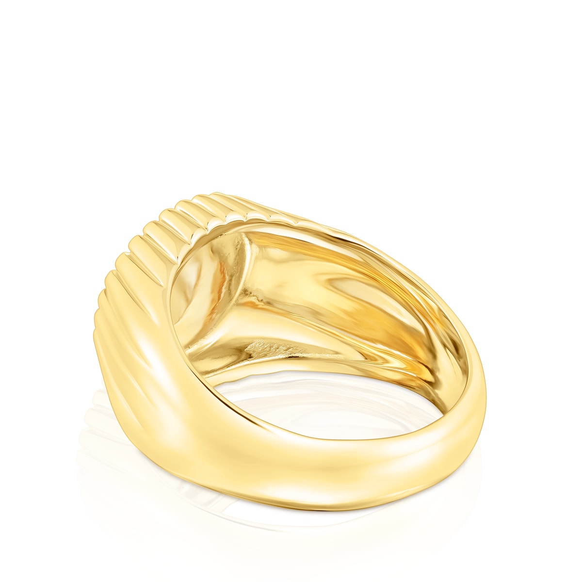 Sello de plata vermeil y oso con iolitas Iris Motif