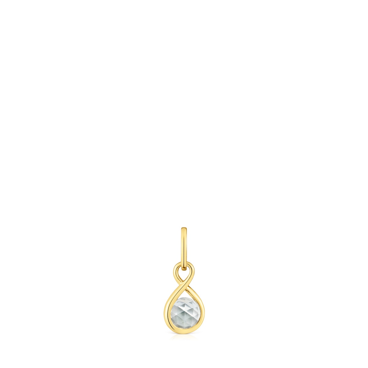 Colgante con baño de oro 18 kt y prasolita Alma Motif