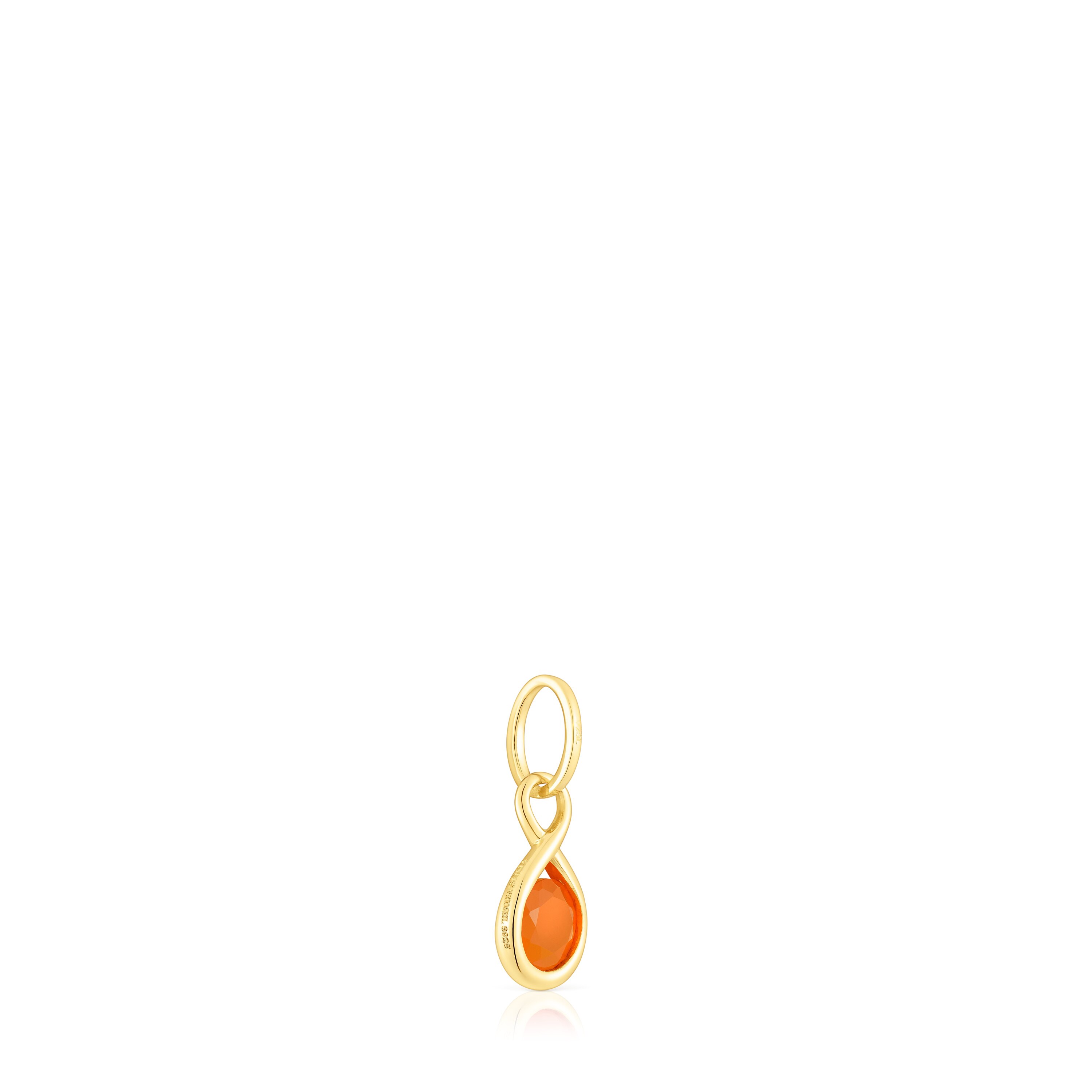 Silver vermeil Pendant with carnelian Alma Motif