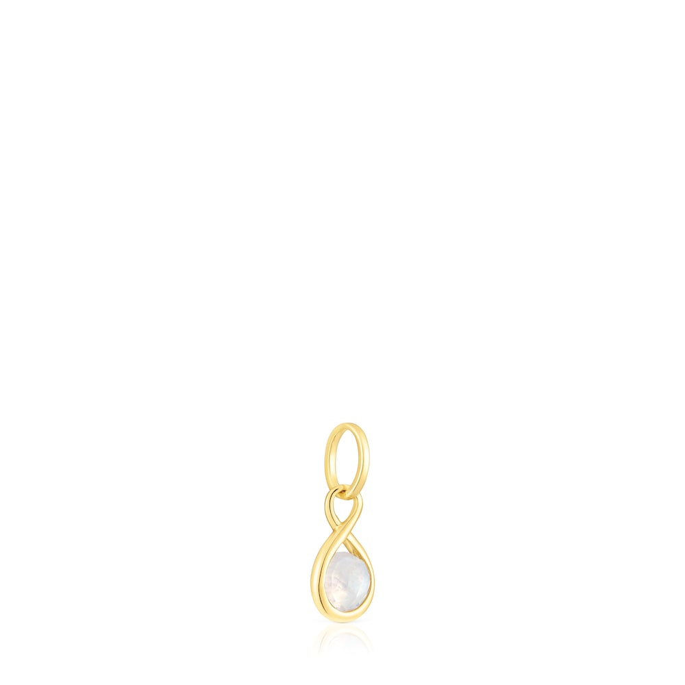 Silver vermeil Pendant with moonstone Alma Motif