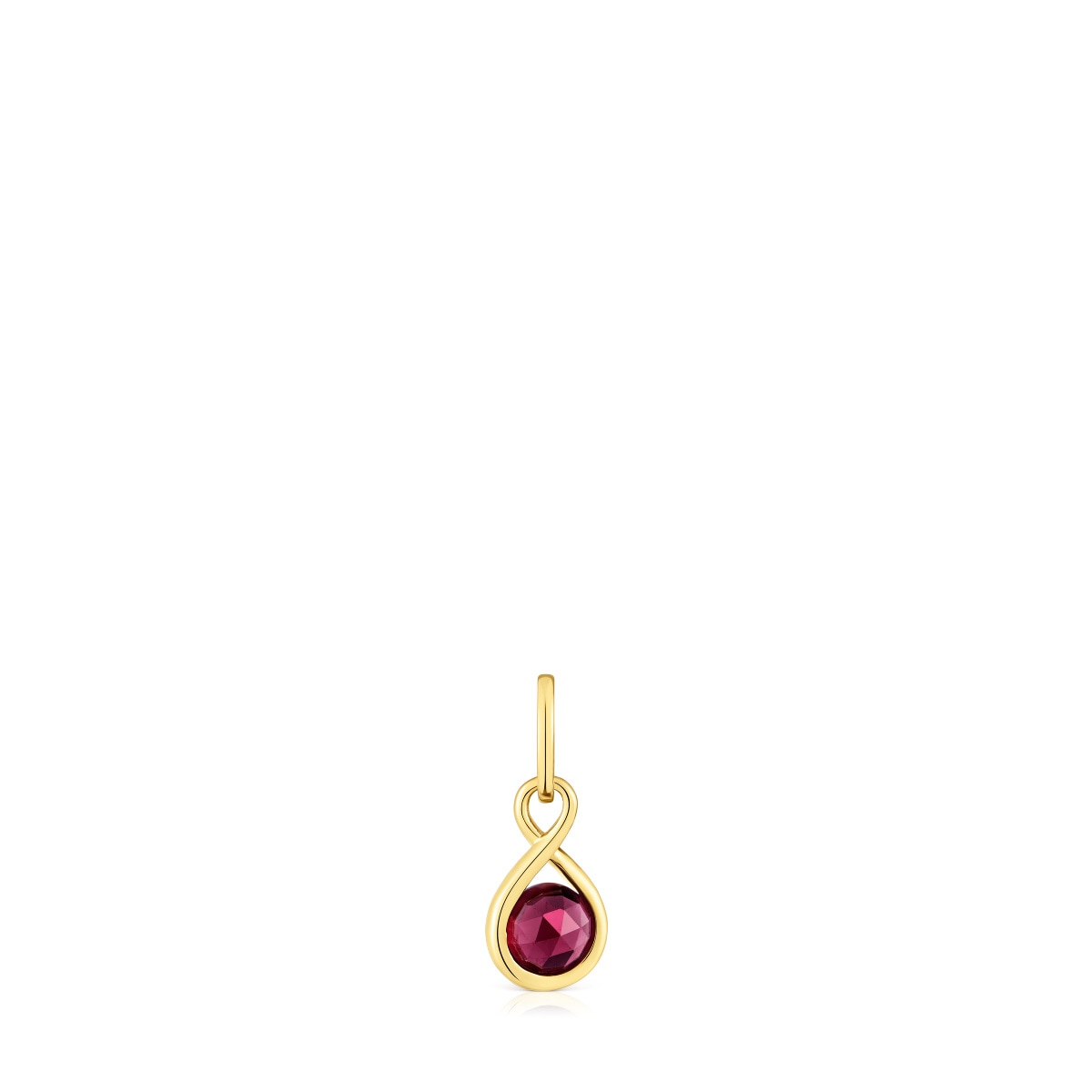 Colgante con baño de oro 18 kt y rodolita Alma Motif