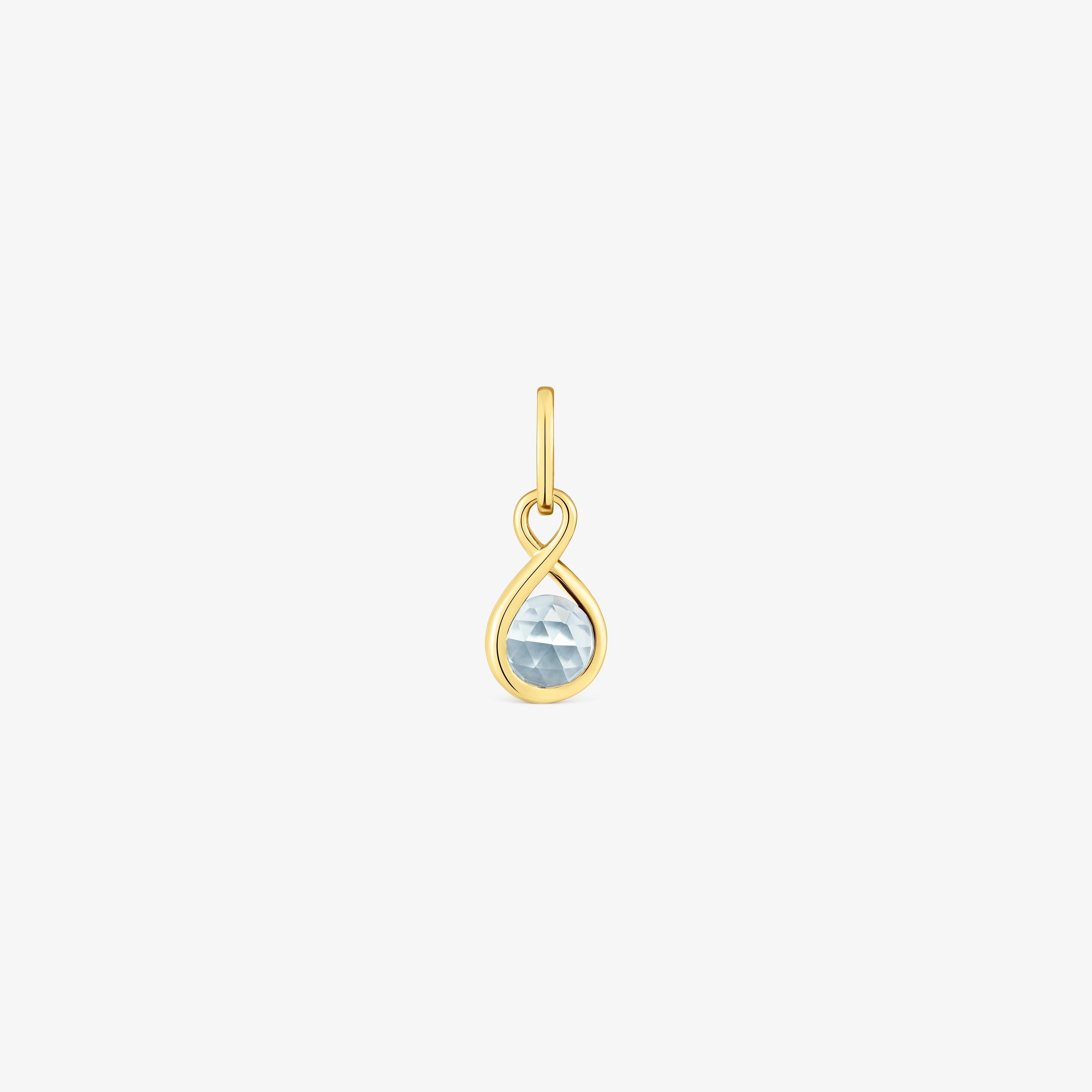 Silver vermeil Pendant with topaz Alma Motif