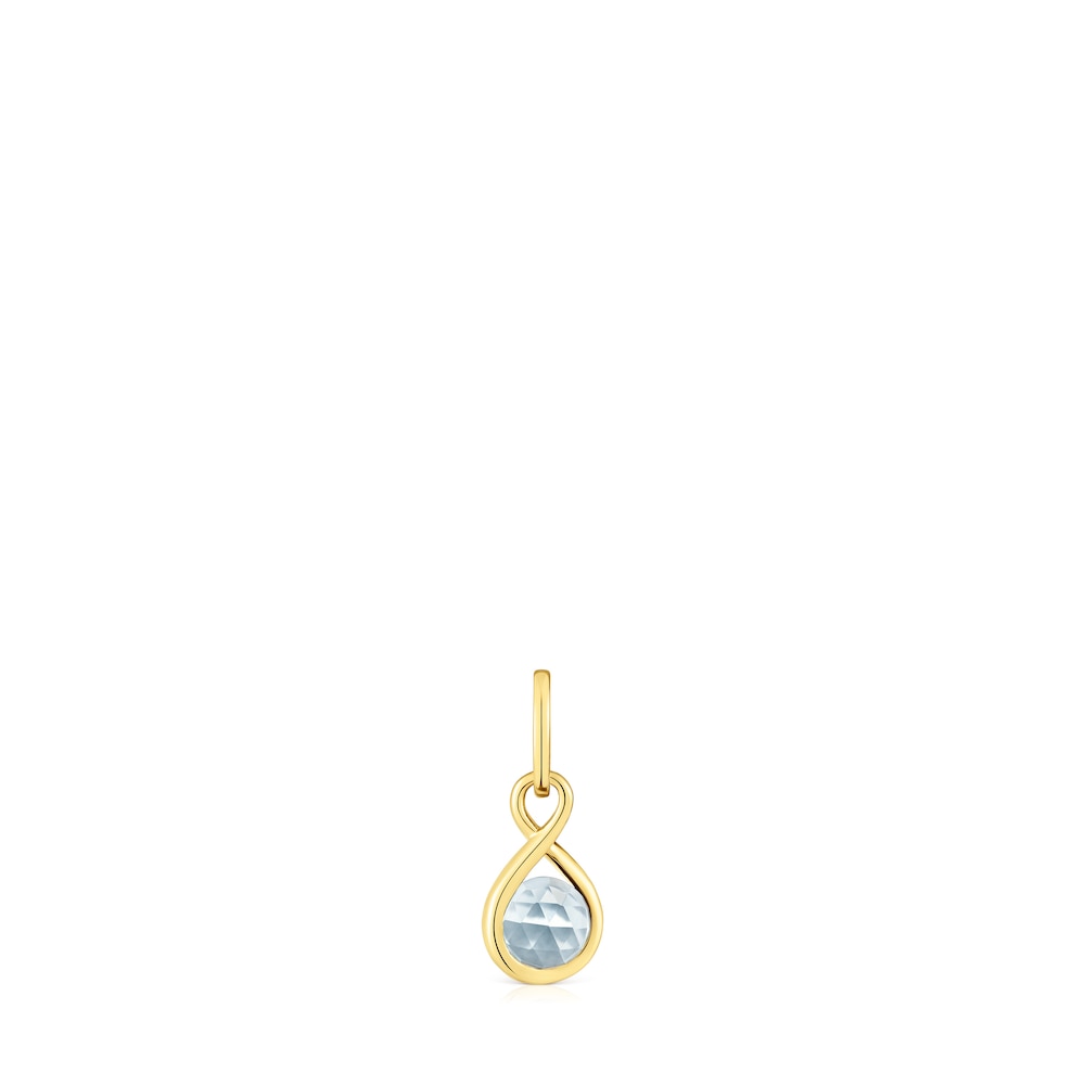 Silver vermeil Pendant with topaz Alma Motif image number 0